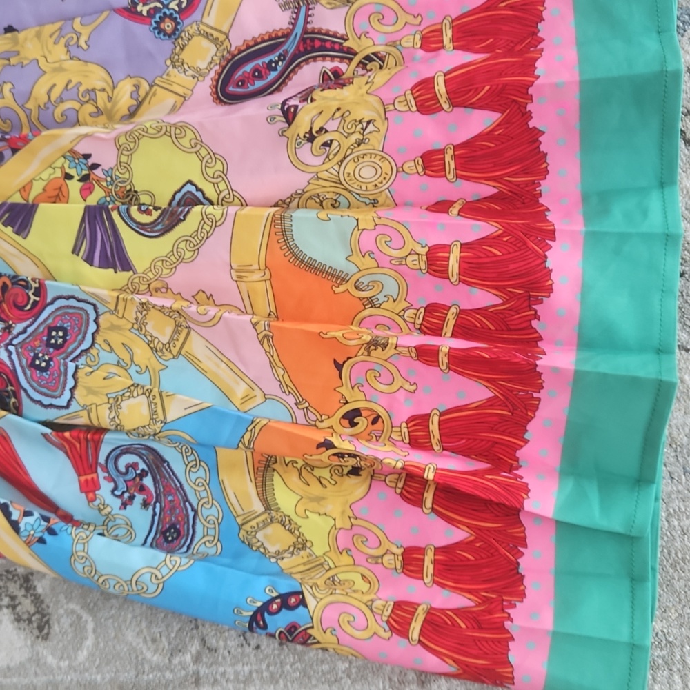 Colorful Patterned Women's Skirt - Picture 2 of 5